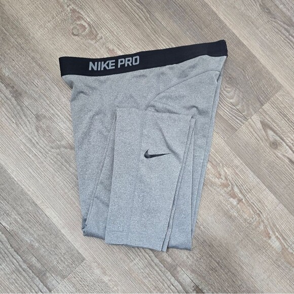 Nike Pro grey leggings size large - Picture 1 of 6